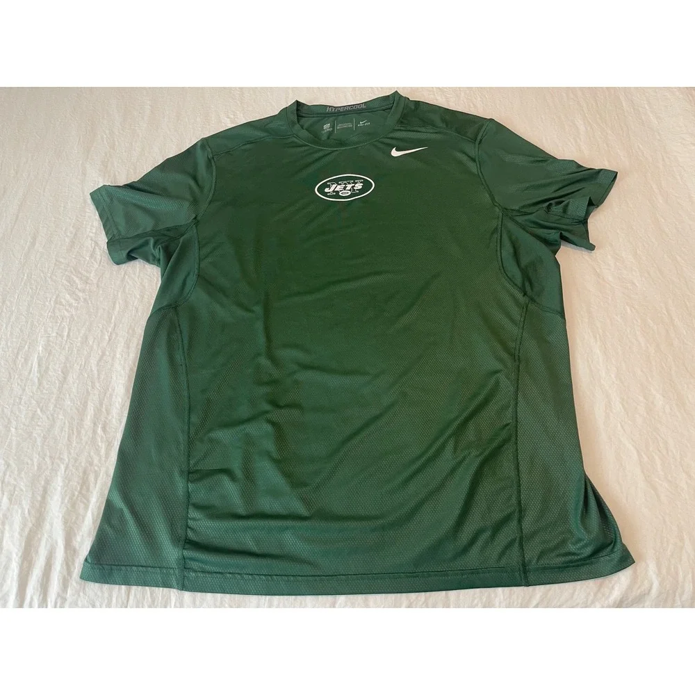 00642 Nike New York Jets NFL‎ Hypercool On Field Apparel Dri Fit SS Shirt Men's